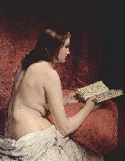 Odaliske mit Buch Francesco Hayez